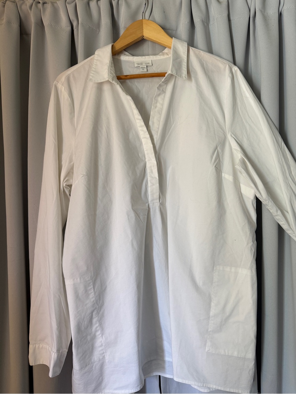 J Jill White XLT Tunic Popover Shirt